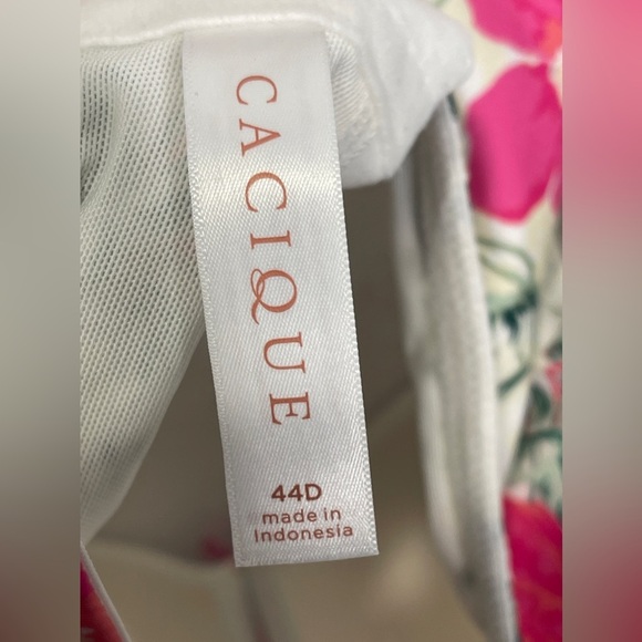 Cacique Smooth Balconette Bra 44D Aussie Floral White - Picture 8 of 10